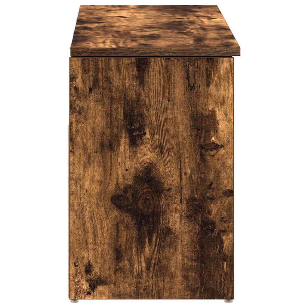 Klupa za cipele boja dimljenog hrasta 102x30,5x45 cm drvena