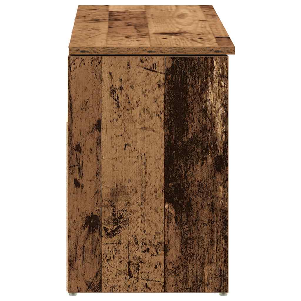 Klupa za cipele boja staro drvo 102x30,5x45cm konstruirano drvo
