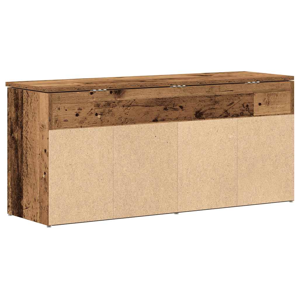 Klupa za cipele boja staro drvo 102x30,5x45cm konstruirano drvo