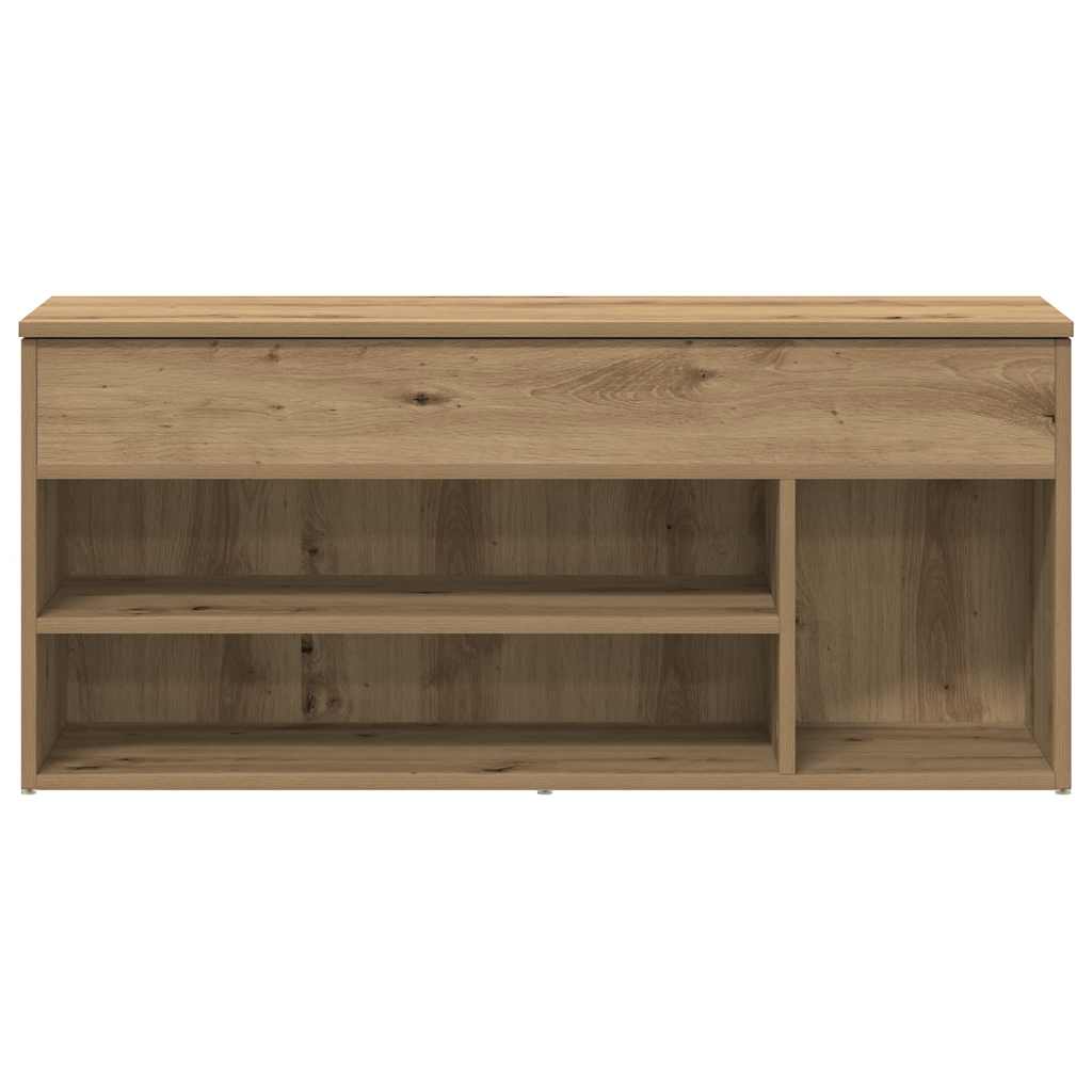 Klupa za cipele boja hrasta 102x30,5x45 cm konstruirano drvo