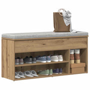 Klupa za cipele boja hrasta 102x30,5x45 cm konstruirano drvo