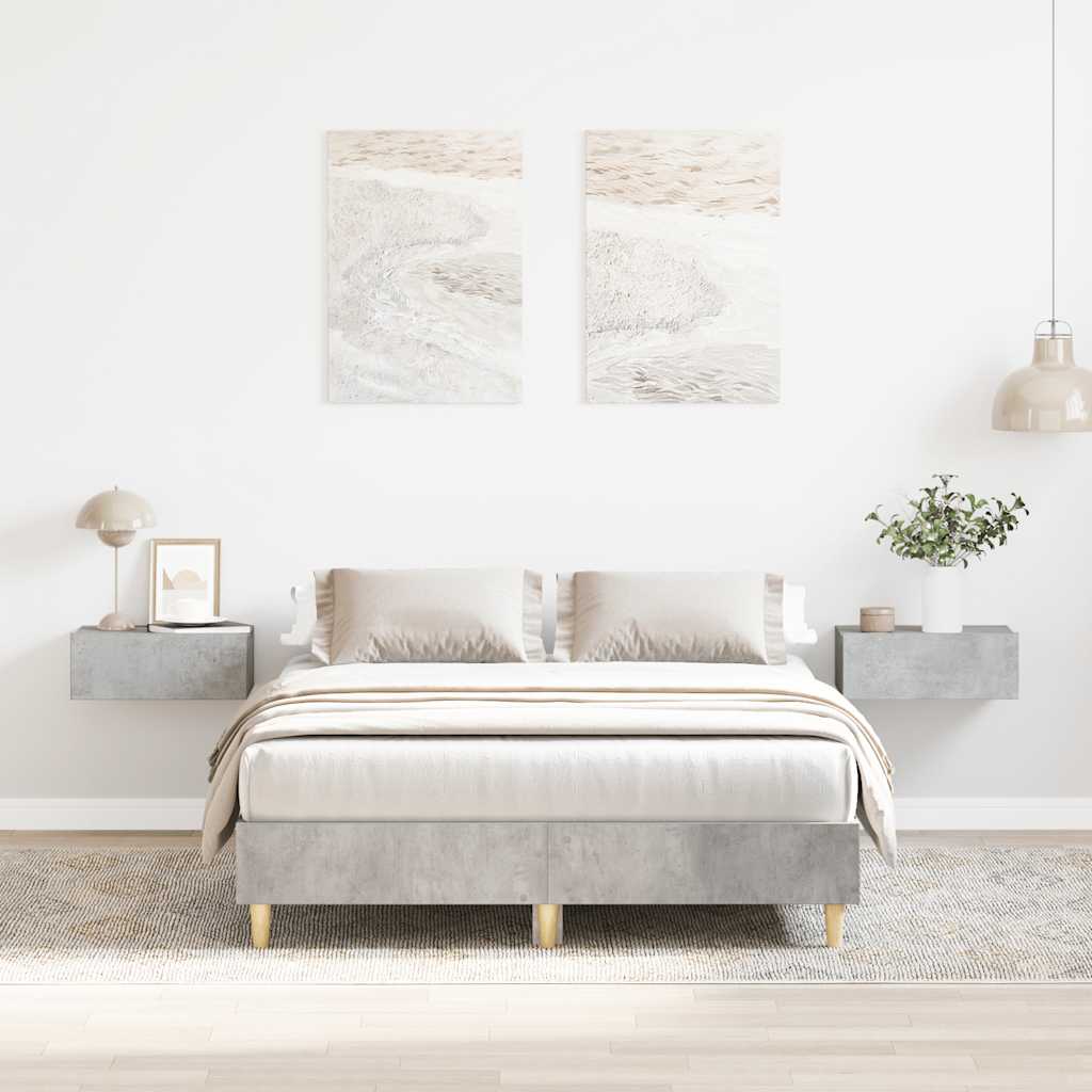 Okvir kreveta bez madraca beton sivi 120x200 cm