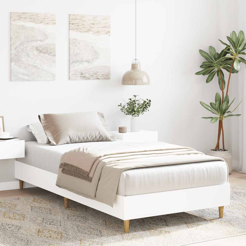 Okvir kreveta bez madraca bijeli 90x200 cm izrađeno drvo