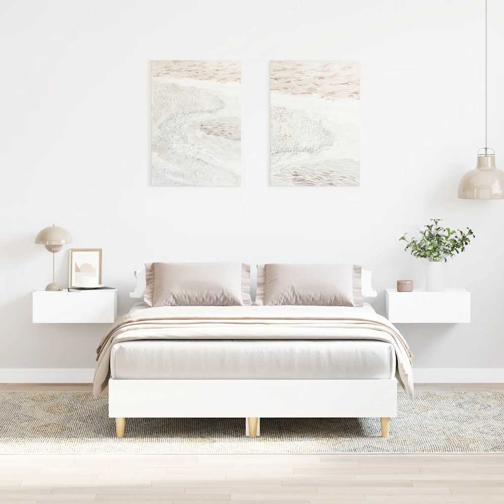 Okvir kreveta bez madraca bijela 140x190 cm konstruirano drvo