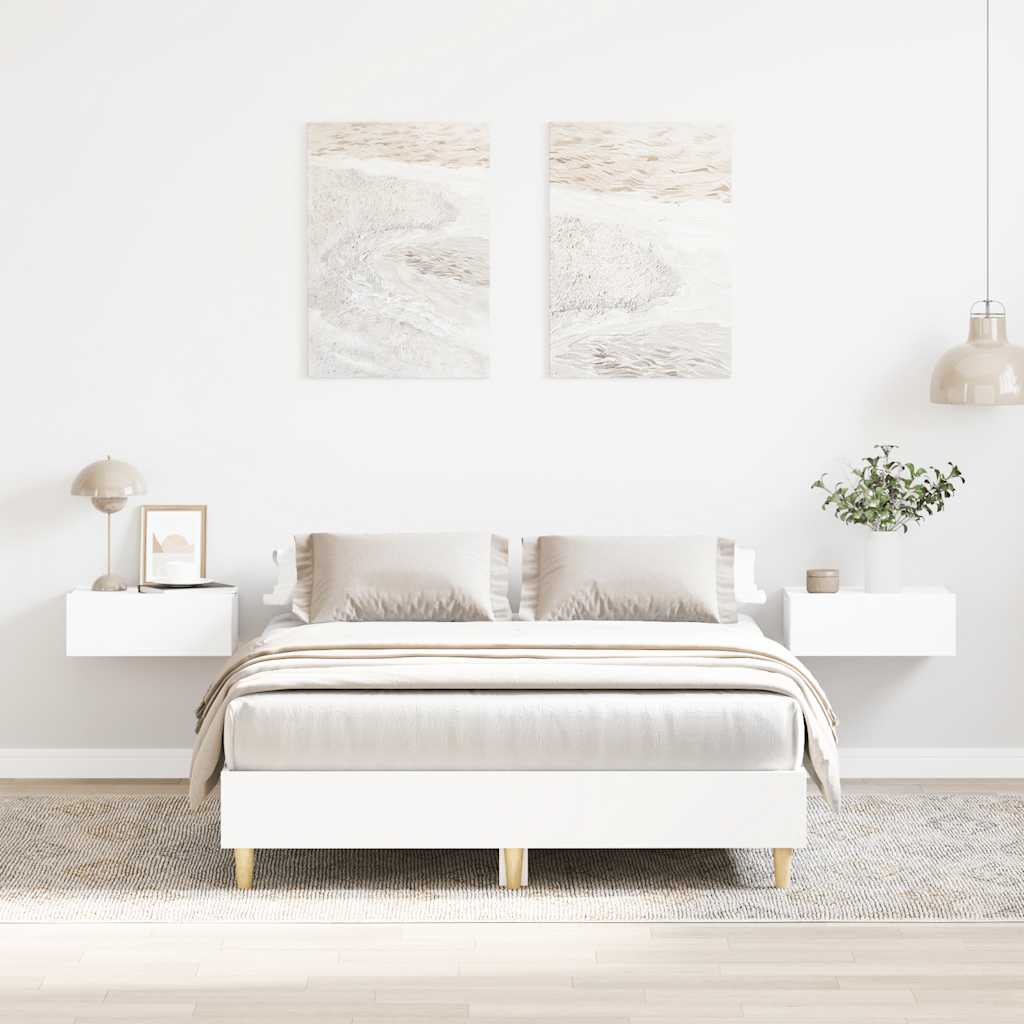 Okvir kreveta bez madraca bijeli 135x190 cm konstruirano drvo