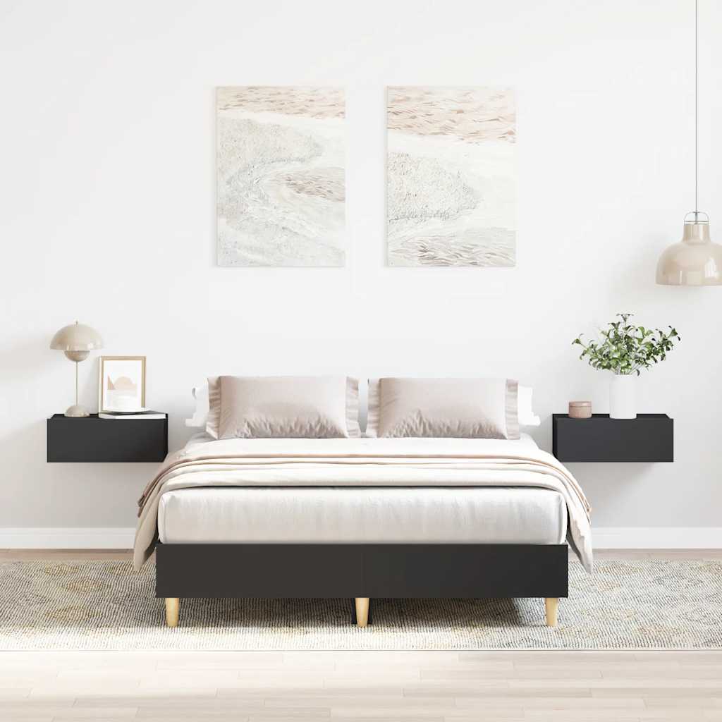 Okvir kreveta bez madraca crni 135x190 cmkonstruirano drvo