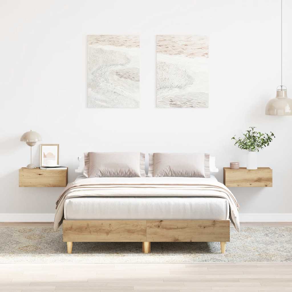 Okvir kreveta bez madraca boja hrasta artisan 120x190 cm