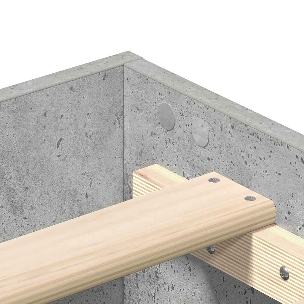 Okvir kreveta bez madraca Beton siva 90x190cm Konstruirano drvo