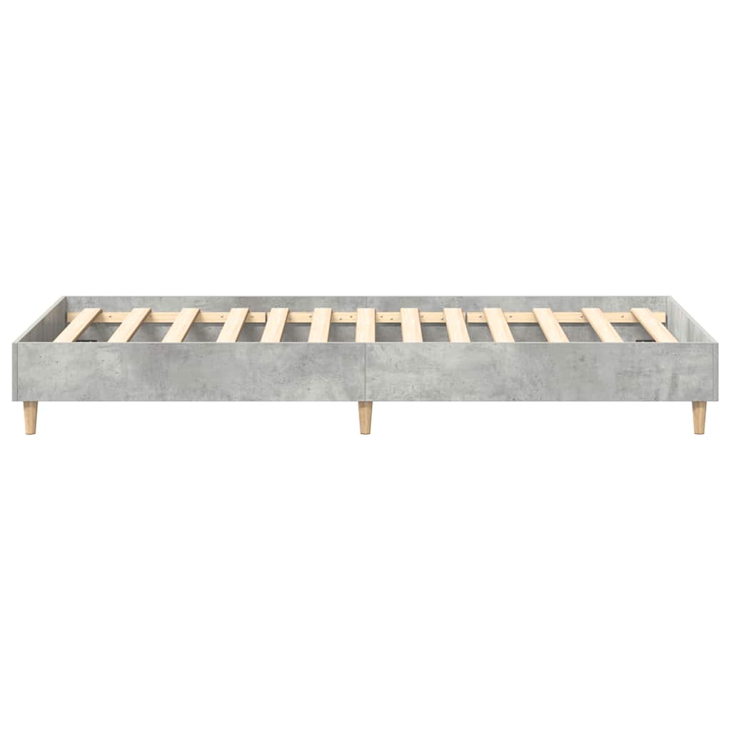 Okvir kreveta bez madraca beton siva 75x190cm konstruirano drvo