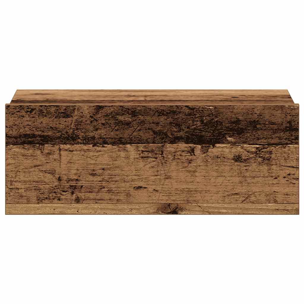 Plutajući noćni ormarić staro drvo 40x32x15cm konstruirano drvo