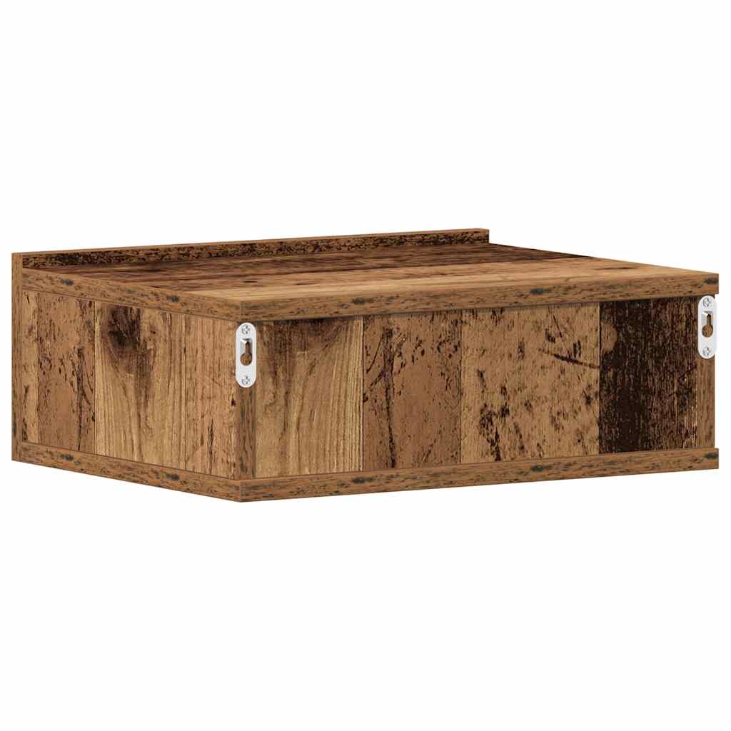 Plutajući noćni ormarić staro drvo 40x32x15cm konstruirano drvo