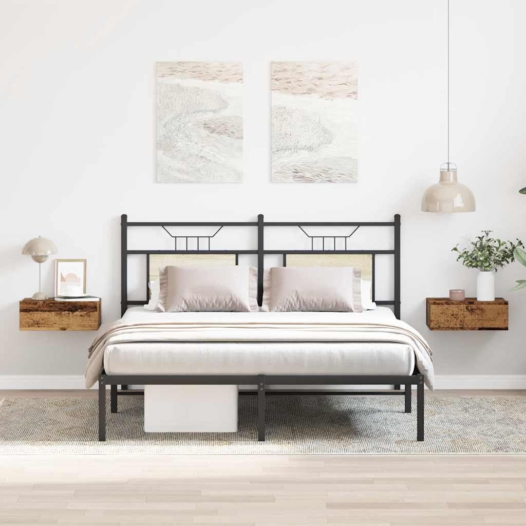 Plutajući noćni ormarići 2 kom staro drvo 40x32x15 cm