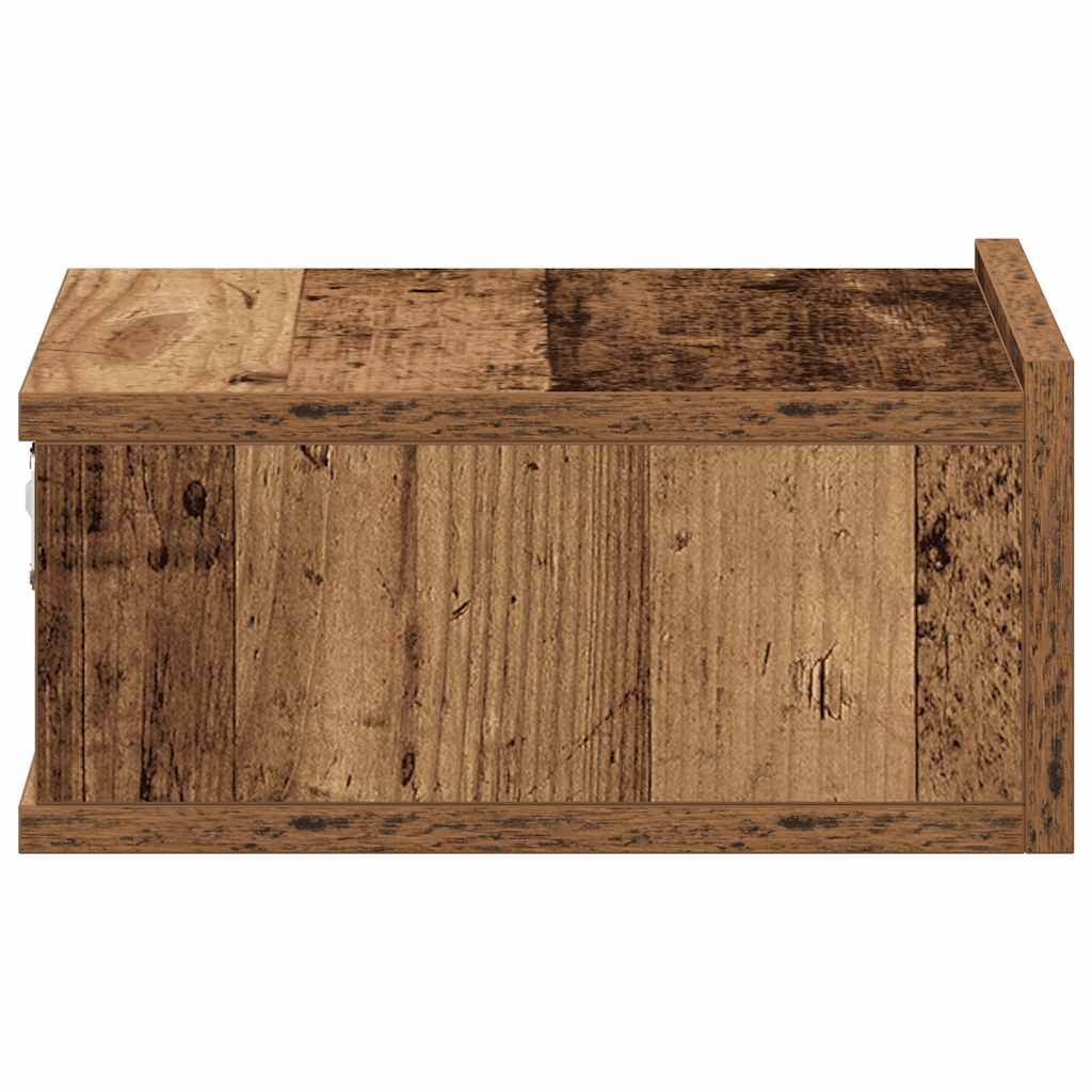 Plutajući noćni ormarići 2 kom staro drvo 40x32x15 cm