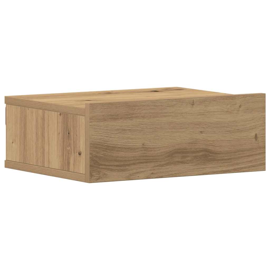 Plutajući noćni ormarić Artisan hrast 40x32x15 cm izrađeno drvo