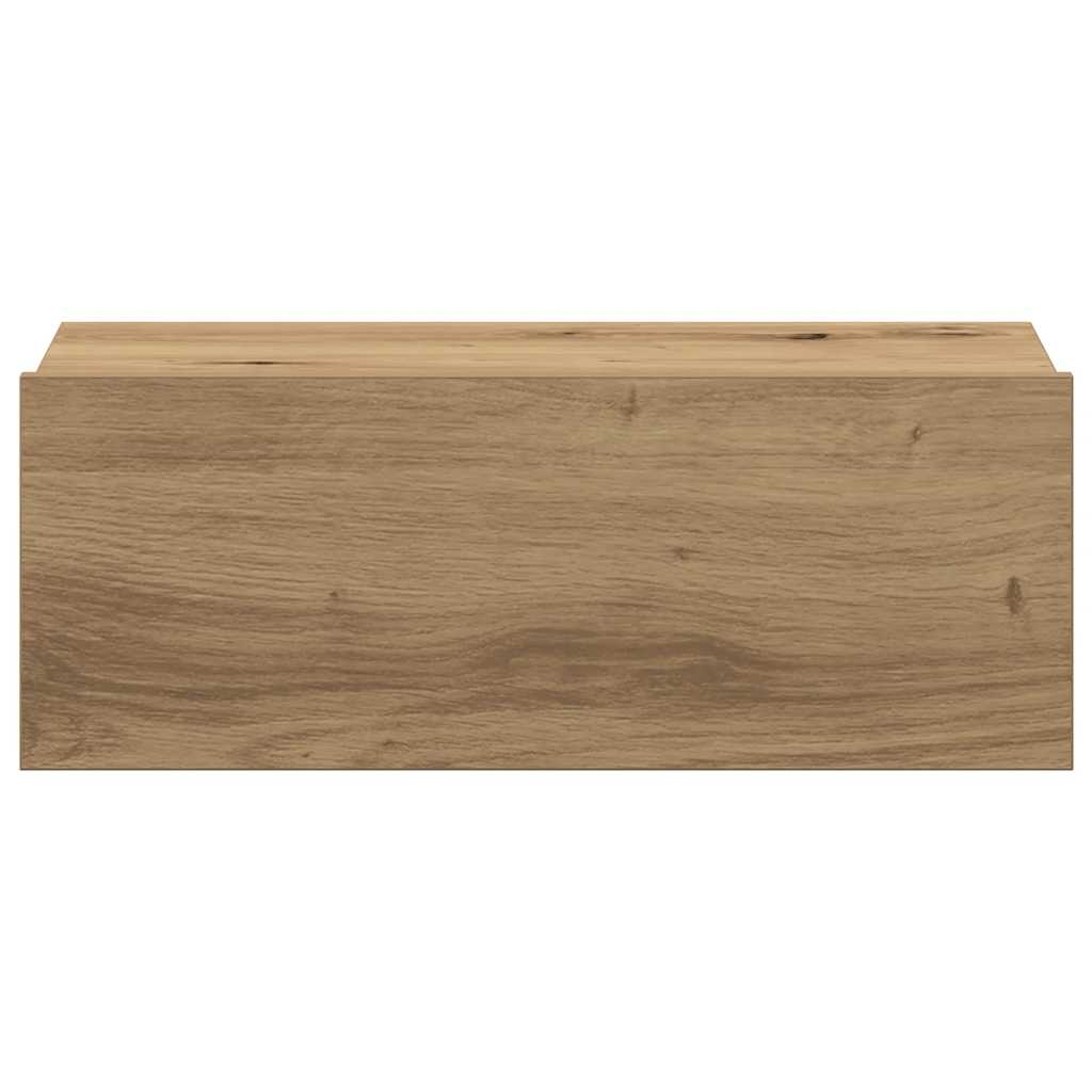 Plutajući noćni ormarić Artisan hrast 40x32x15 cm izrađeno drvo