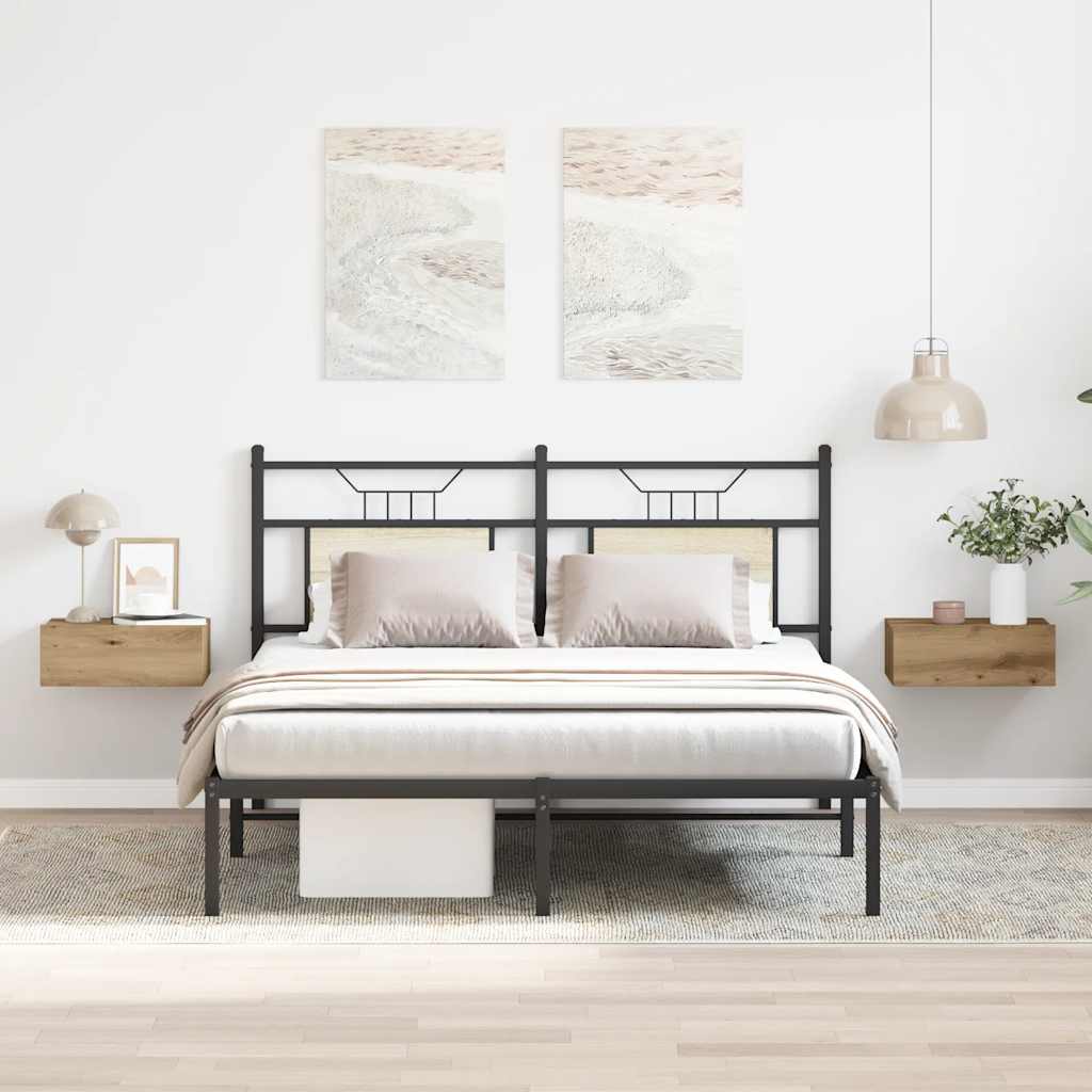 Plutajući noćni ormarići 2 kom Artisan hrast 40x32x15 cm