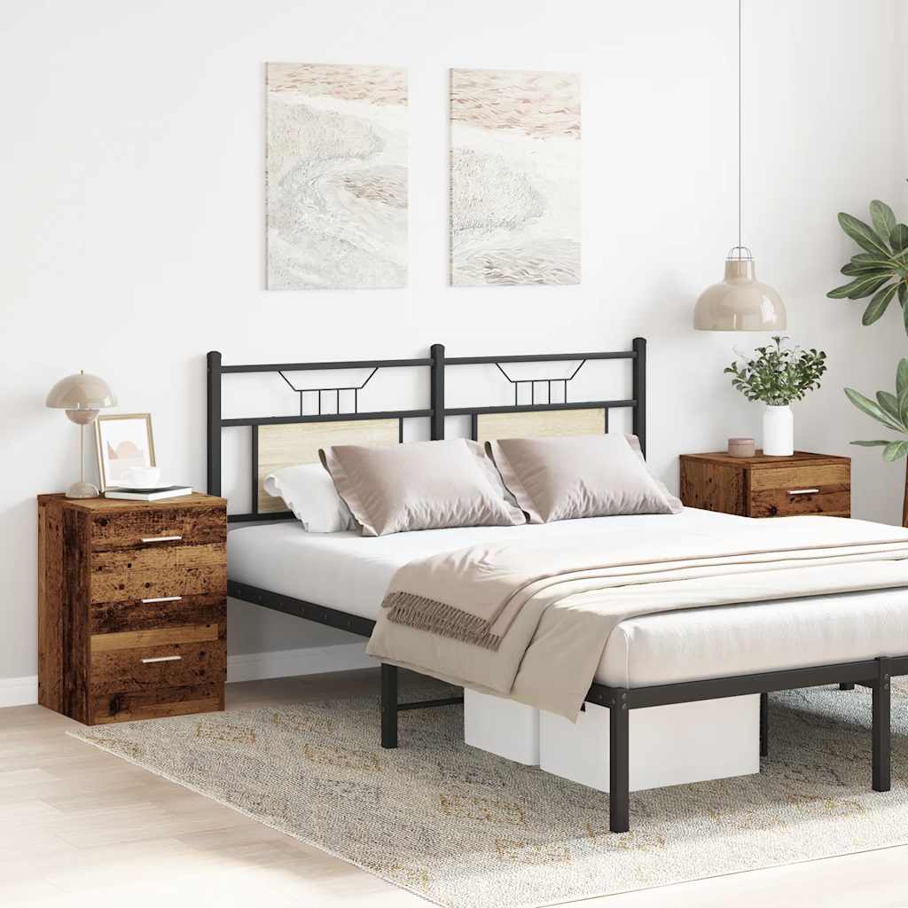 Noćni ormarići 2 kom Staro drvo 38x35x55 cm Konstruirano drvo