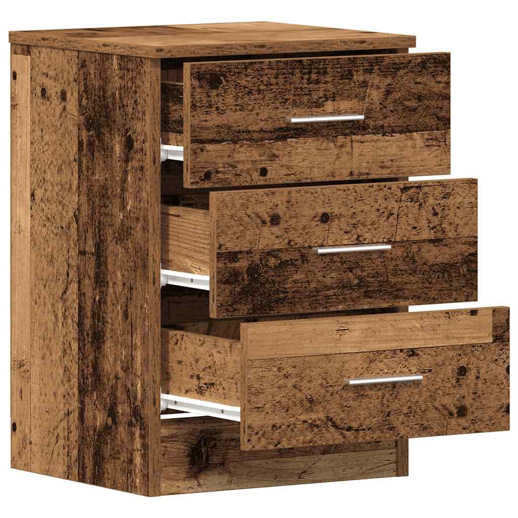 Noćni ormarići 2 kom Staro drvo 38x35x55 cm Konstruirano drvo
