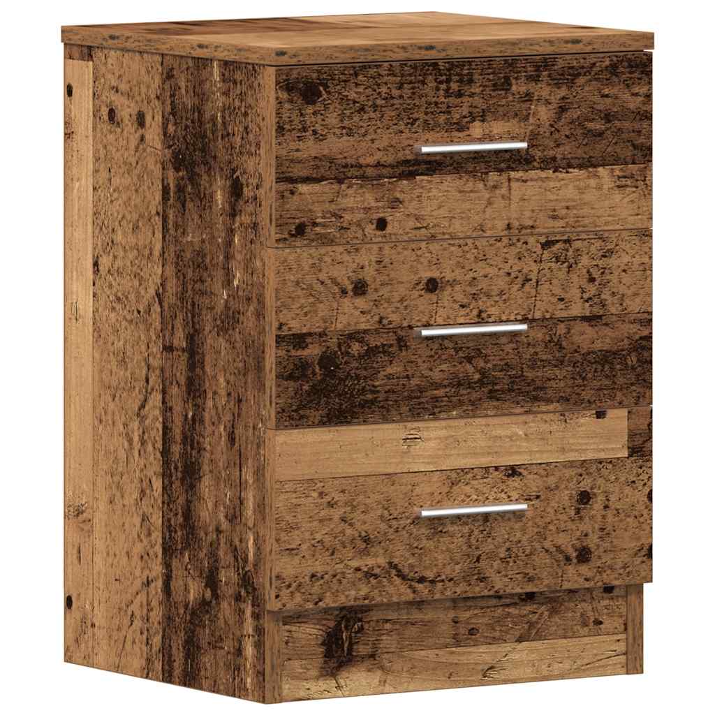 Noćni ormarići 2 kom Staro drvo 38x35x55 cm Konstruirano drvo