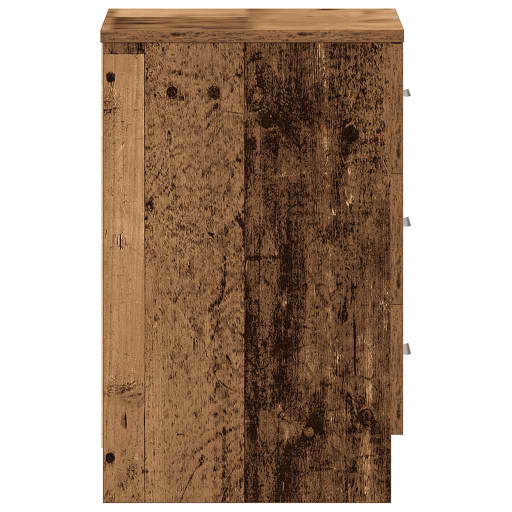 Noćni ormarići 2 kom Staro drvo 38x35x55 cm Konstruirano drvo
