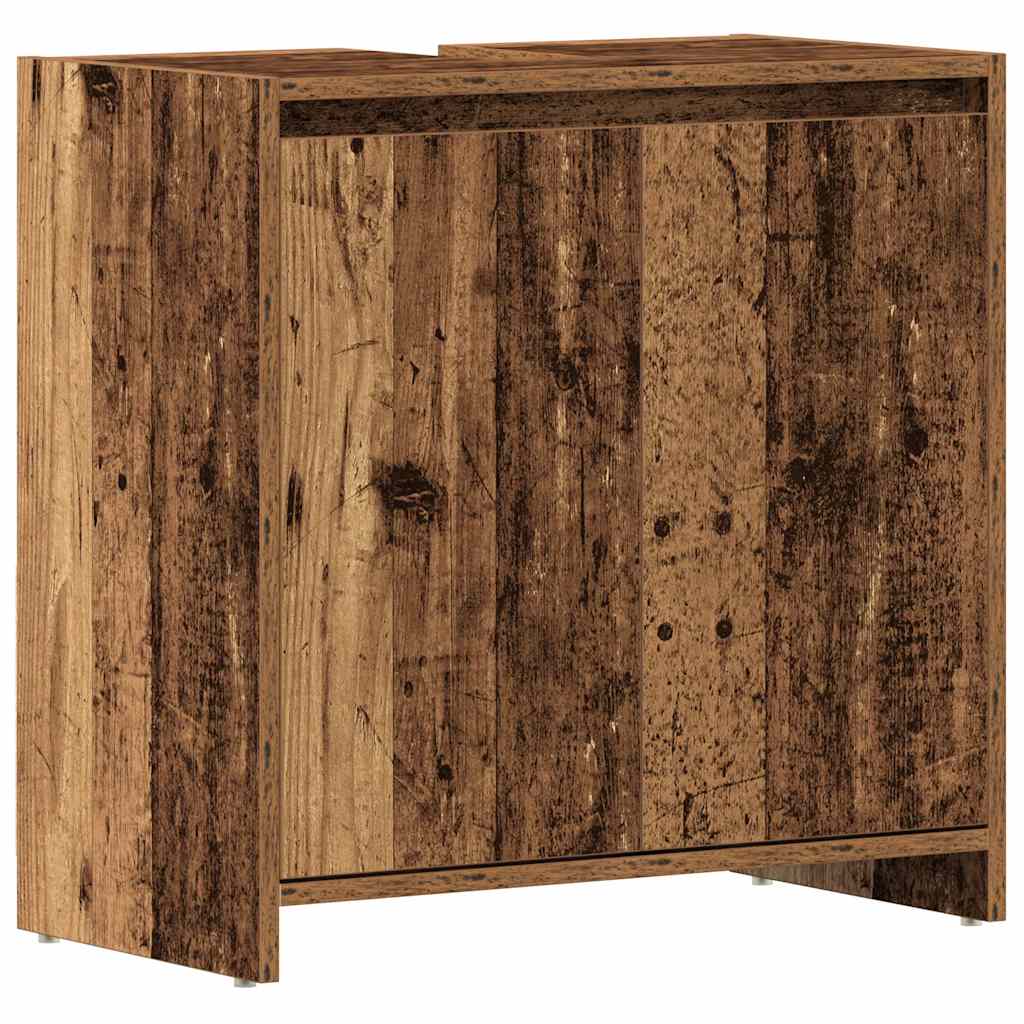 Kupaonski ormarić za umivaonik staro drvo 60x33x60 cm