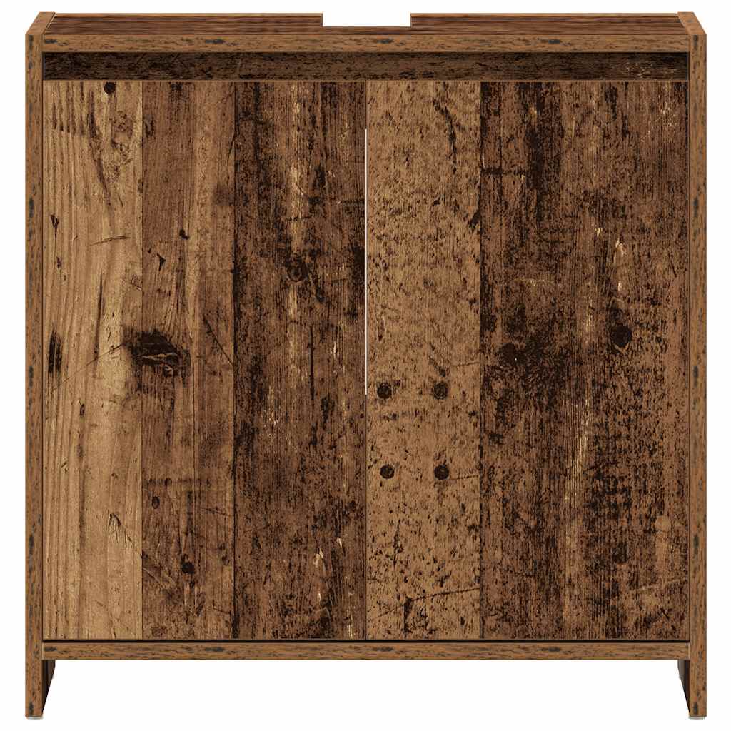 Kupaonski ormarić za umivaonik staro drvo 60x33x60 cm
