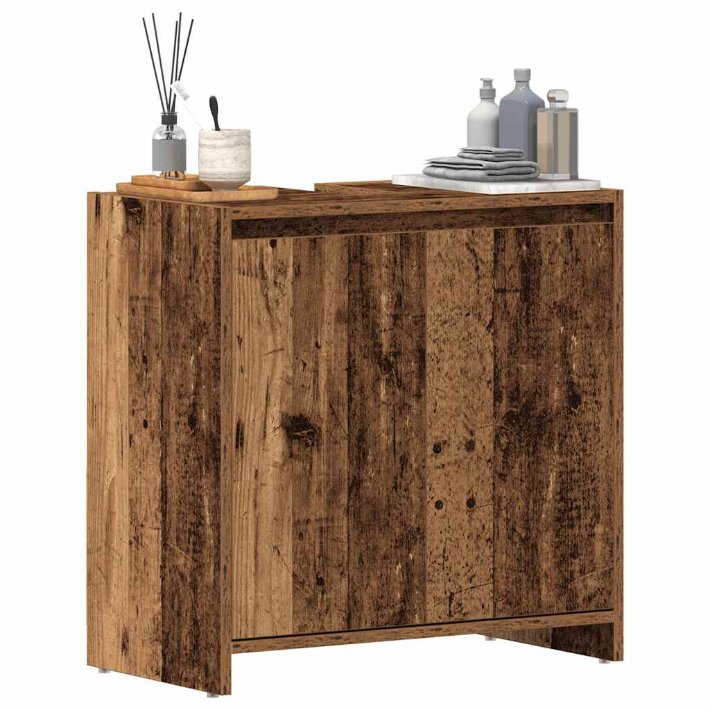 Kupaonski ormarić za umivaonik staro drvo 60x33x60 cm