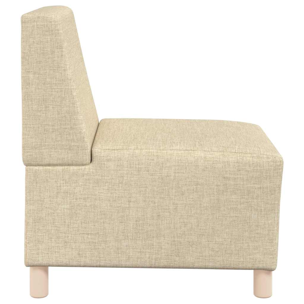Modularna sofa bez naslona za ruke krem boje 55 cm, tkanina
