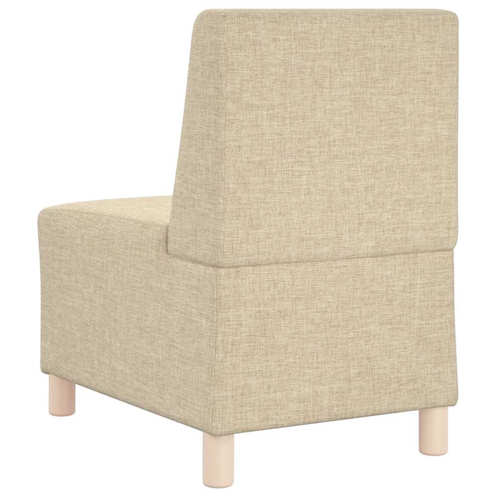 Modularna sofa bez naslona za ruke krem boje 55 cm, tkanina