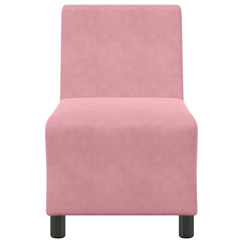 Modularna sofa bez naslona za ruke, ružičasta, 55 cm, baršun