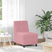 Modularna sofa bez naslona za ruke, ružičasta, 55 cm, baršun