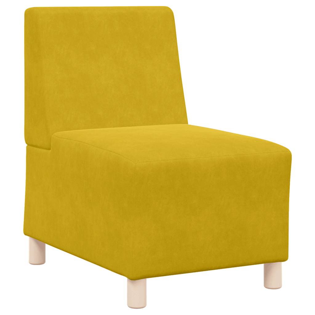 Modularna sofa bez naslona za ruke, žuta, 55 cm, baršun