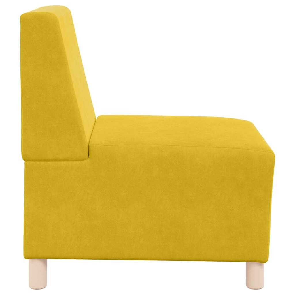 Modularna sofa bez naslona za ruke, žuta, 55 cm, baršun