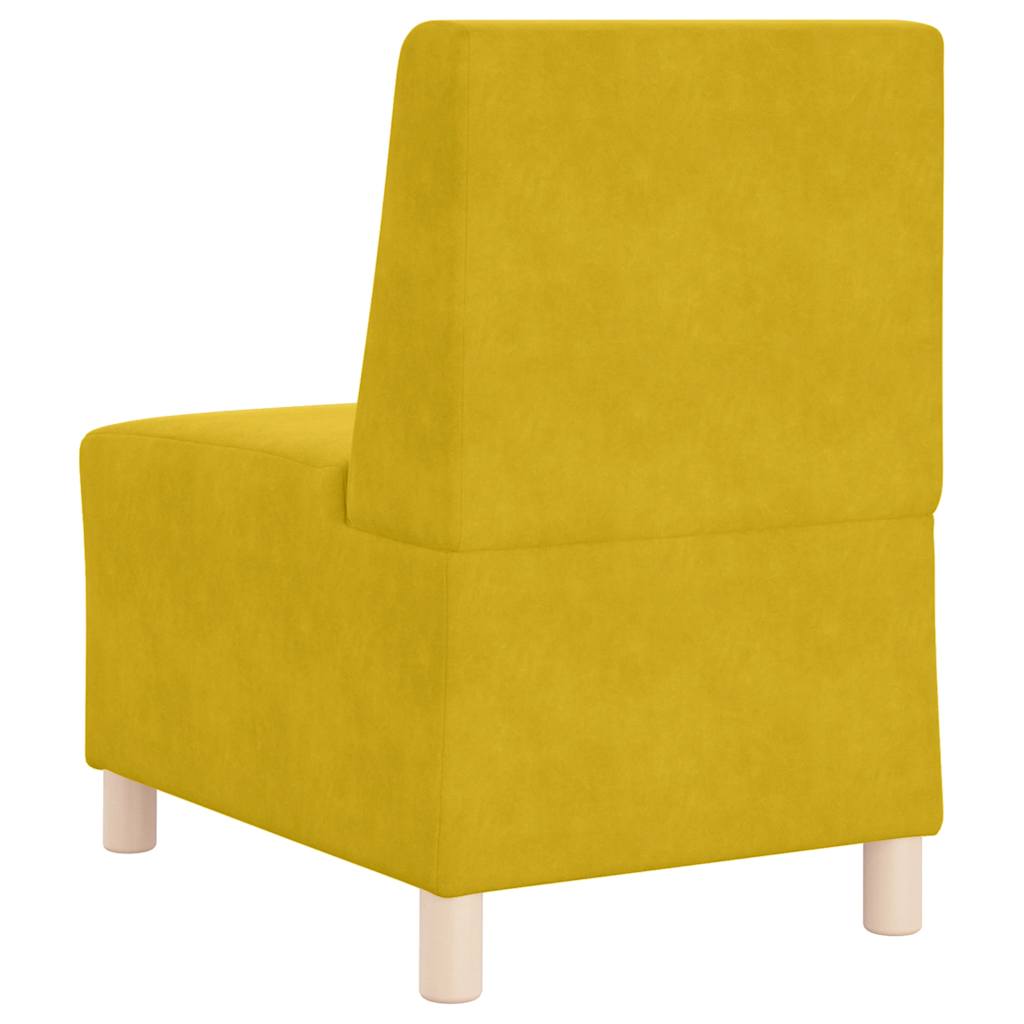 Modularna sofa bez naslona za ruke, žuta, 55 cm, baršun