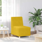 Modularna sofa bez naslona za ruke, žuta, 55 cm, baršun