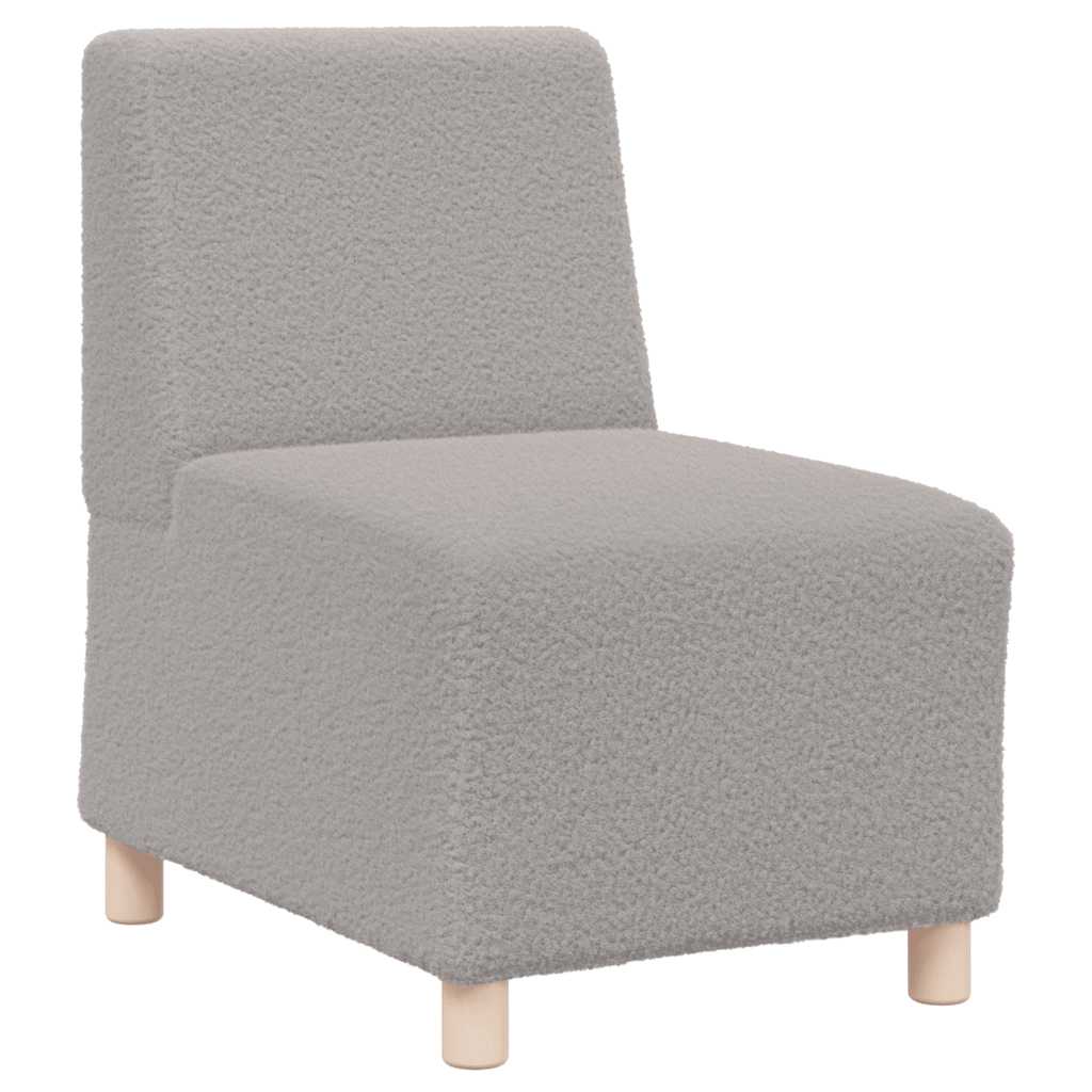 Modularna sofa bez naslona za ruke svijetlosiva 55 cm kovrčava tkanina imitacija vune
