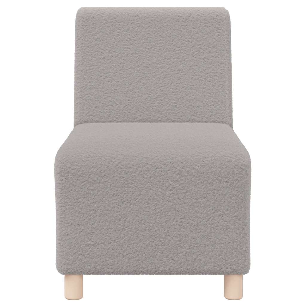 Modularna sofa bez naslona za ruke svijetlosiva 55 cm kovrčava tkanina imitacija vune