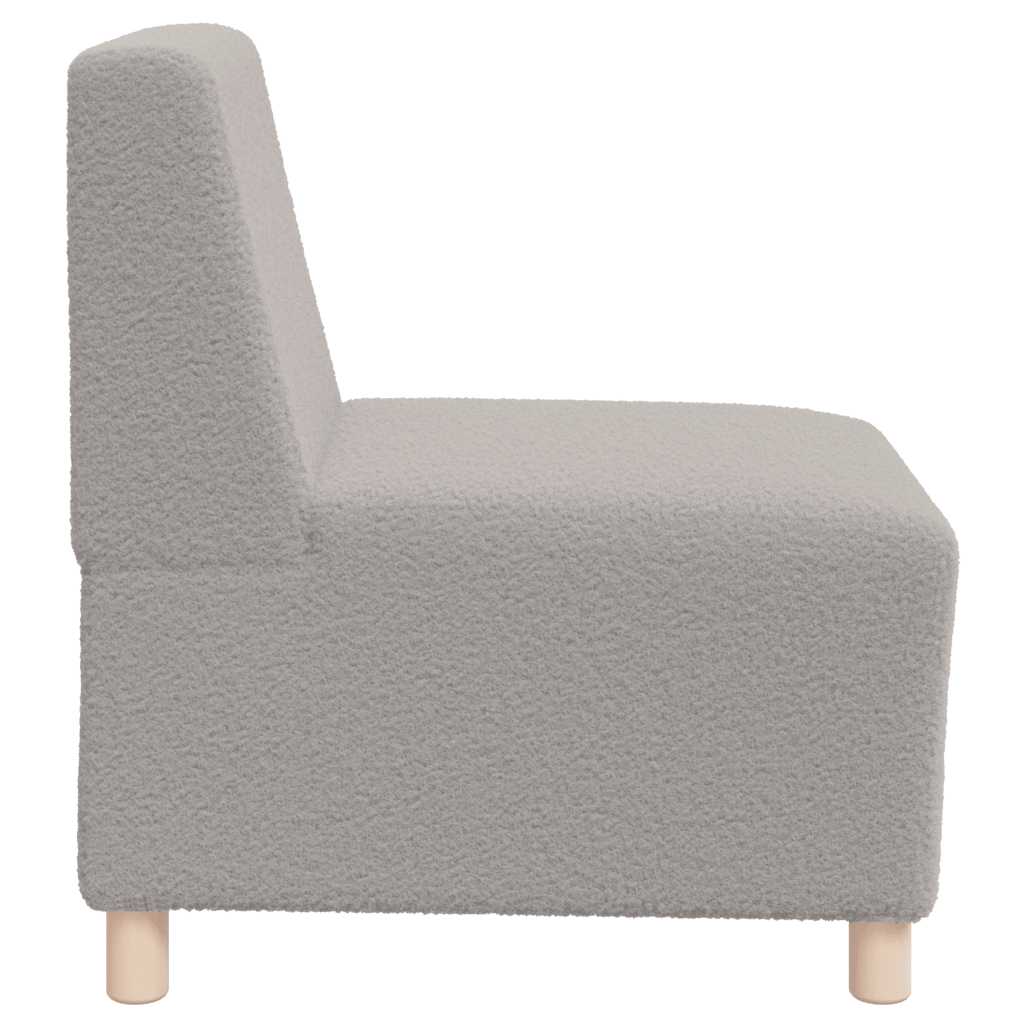 Modularna sofa bez naslona za ruke svijetlosiva 55 cm kovrčava tkanina imitacija vune