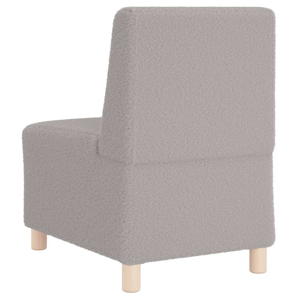 Modularna sofa bez naslona za ruke svijetlosiva 55 cm kovrčava tkanina imitacija vune