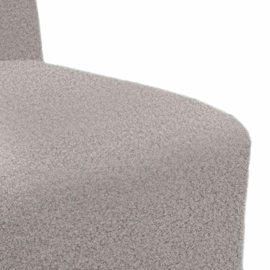 Modularna sofa bez naslona za ruke svijetlosiva 55 cm kovrčava tkanina imitacija vune