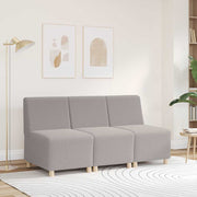 Modularna sofa bez naslona za ruke svijetlosiva 55 cm kovrčava tkanina imitacija vune