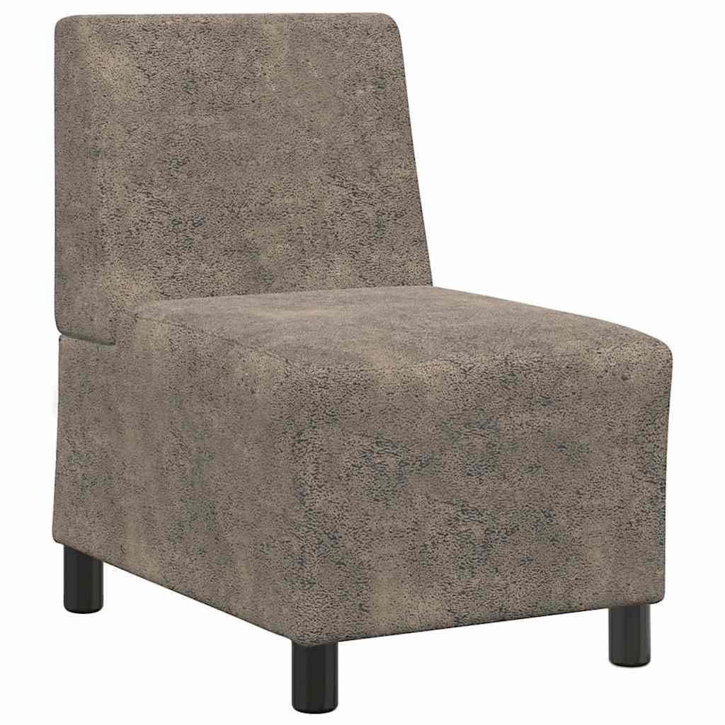 Modularna sofa bez naslona za ruke tamno siva 55 cm umjetna koža