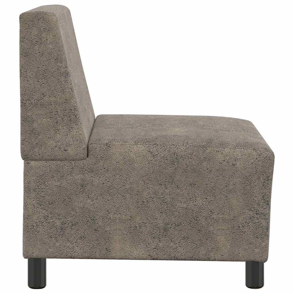 Modularna sofa bez naslona za ruke tamno siva 55 cm umjetna koža