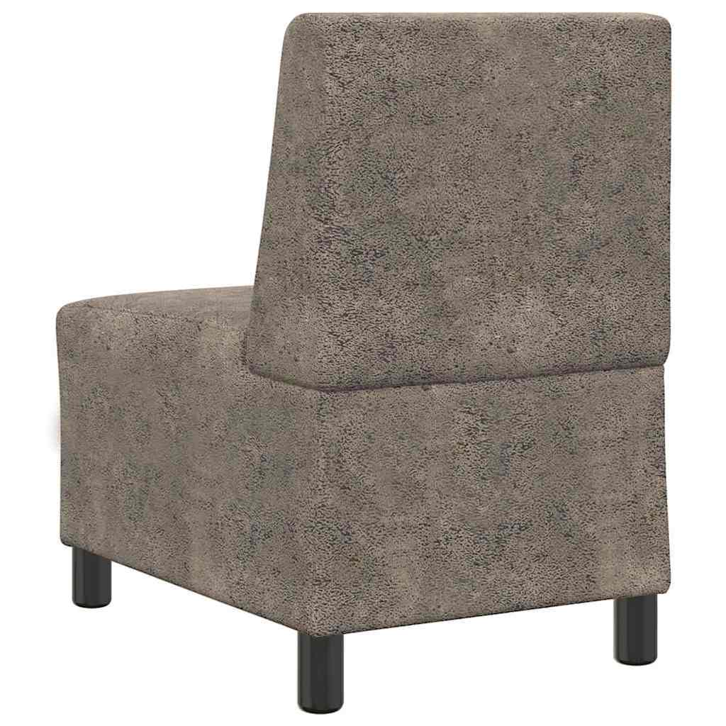 Modularna sofa bez naslona za ruke tamno siva 55 cm umjetna koža
