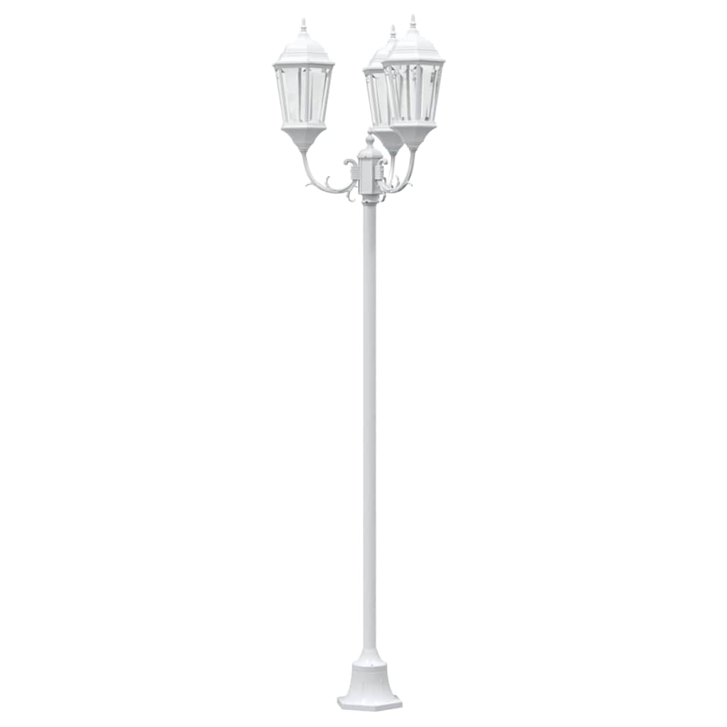 Vrtno svjetlo Bijelo 57 x 49 x 241 cm Aluminij i staklo
