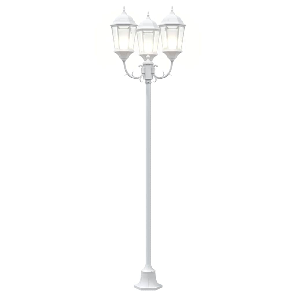 Vrtno svjetlo Bijelo 57 x 49 x 241 cm Aluminij i staklo