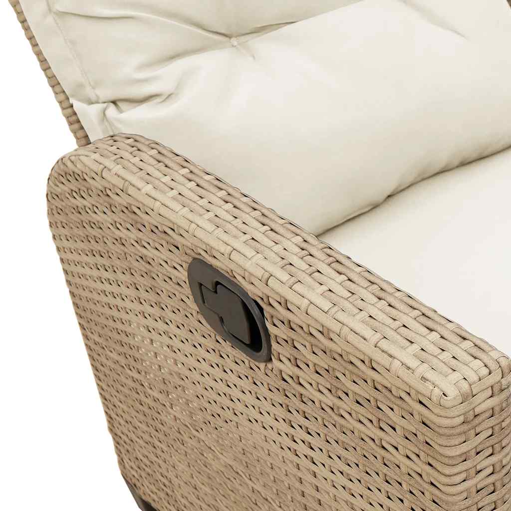 3-dijelni set vrtnih sofa od poliratana s jastucima bež L