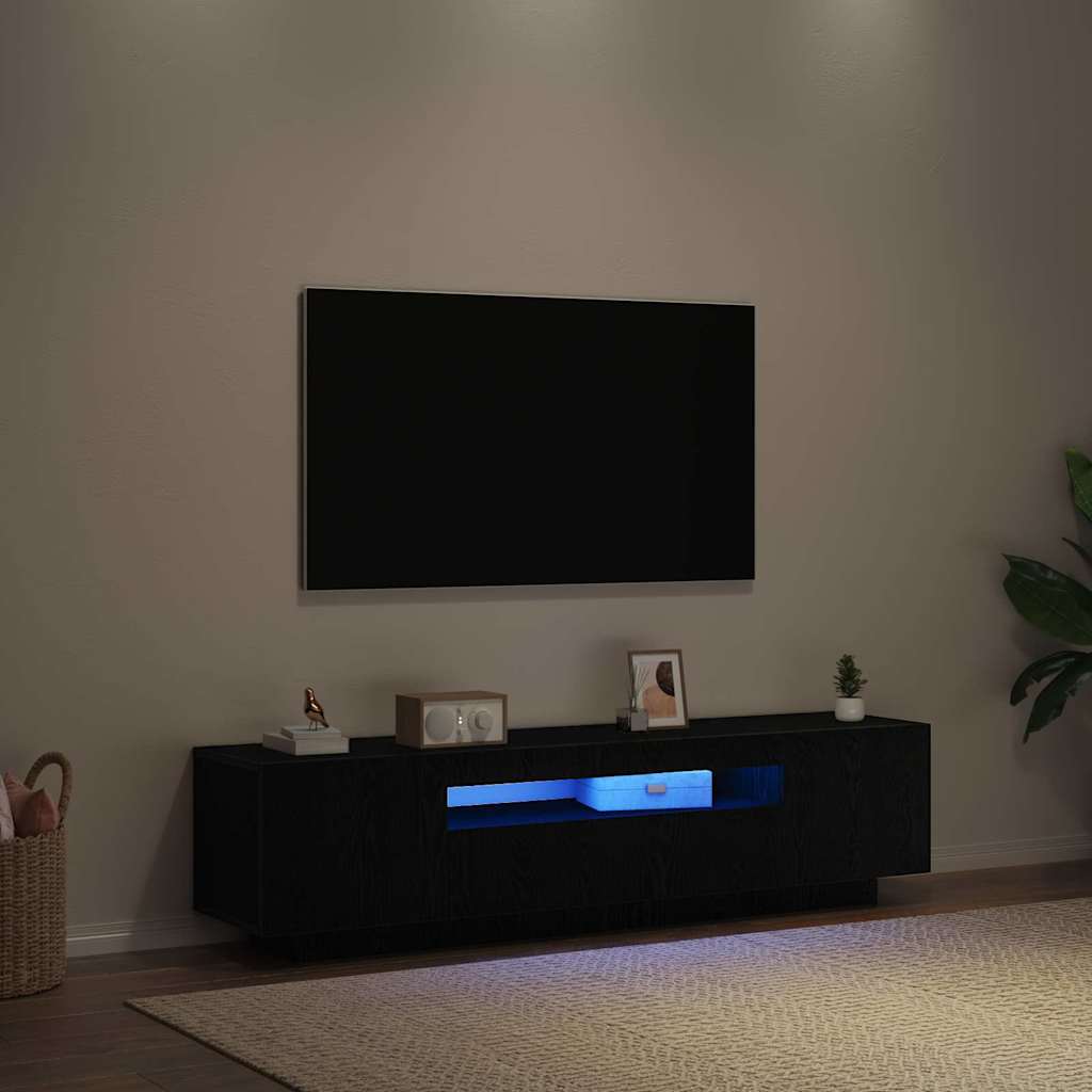 TV ormar Crna 160 x 35 x 40 cm Konstruirano drvo
