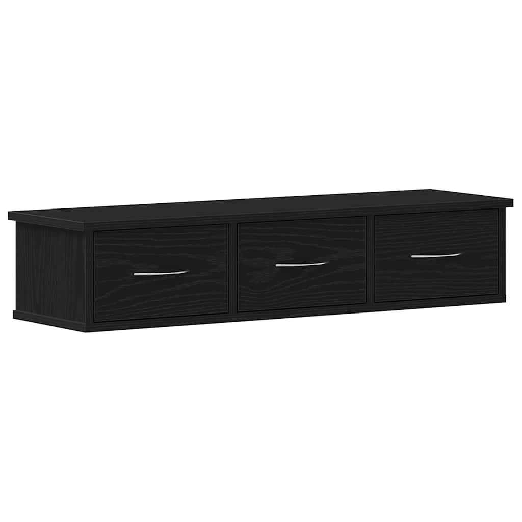 Zidni ormarić crni hrast 88x26x18,5 cm konstruirano drvo