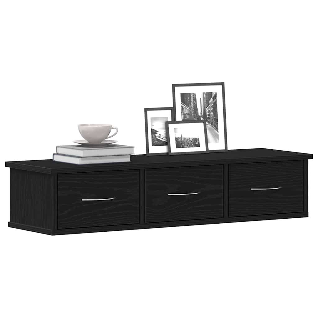 Zidni ormarić crni hrast 88x26x18,5 cm konstruirano drvo